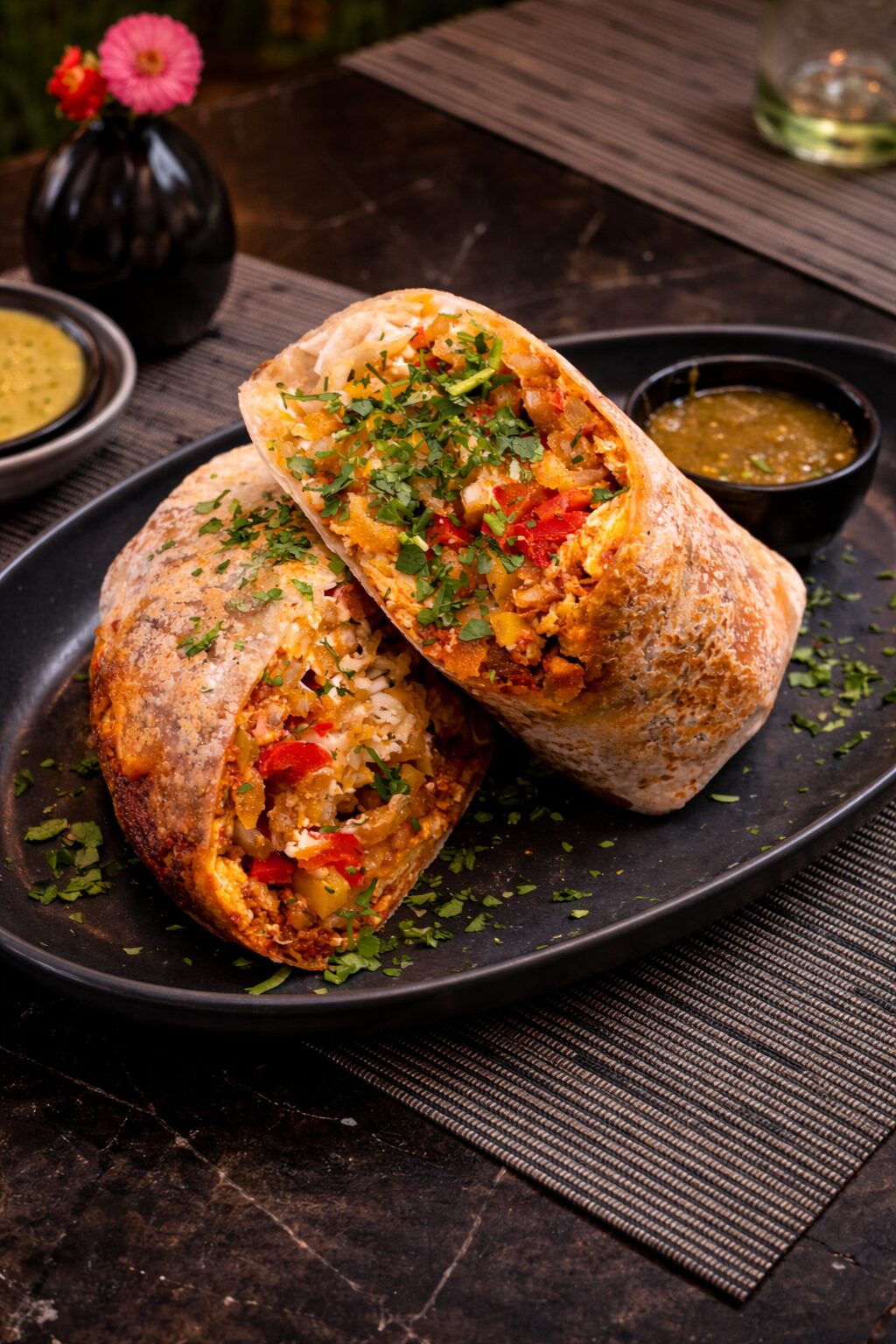 Brunch breakfast burrito